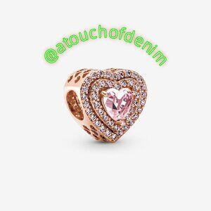 Pandora Sparkling Levelled Heart Charm